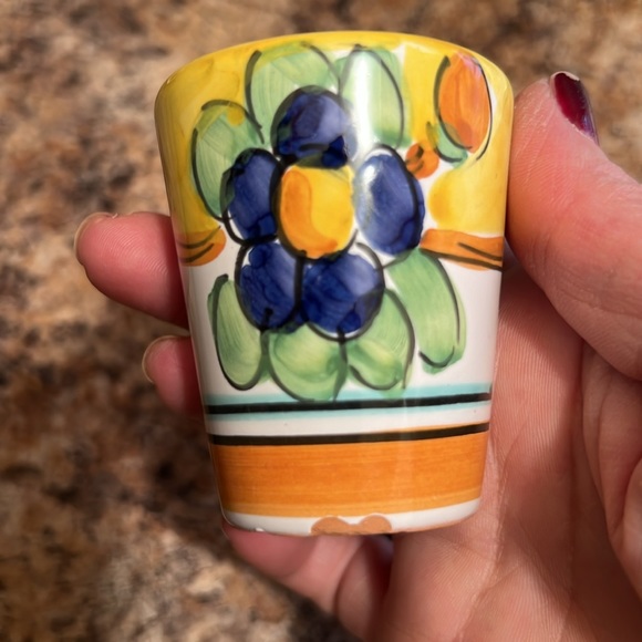 Terra-cotta shot glass can be used as a small planter - Picture 3 of 7